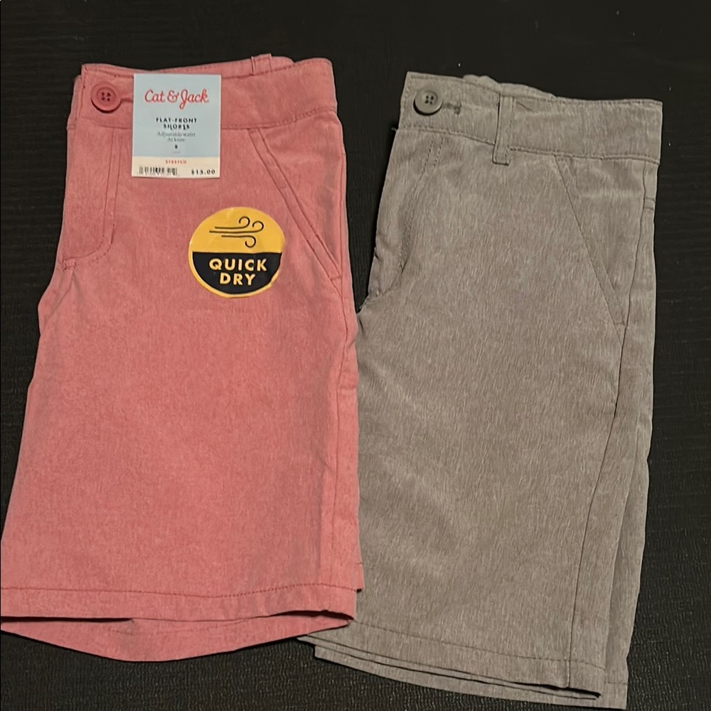 Cat & Jack Quick Dry Shorts Set - Pink and Gray